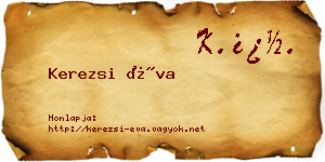 Kerezsi Éva névjegykártya