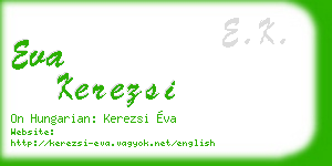 eva kerezsi business card