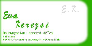 eva kerezsi business card